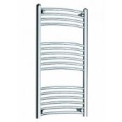 14112106 400 x 1200mm Chrome Towel Rail Curved 1 x towel rail