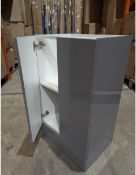 600220250-b+ 600720250 500mm F/D Gloss Grey Base Unit, 2 Door Lot of 9