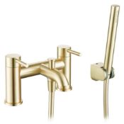14104023 Brushed Brass Bath Mixer With Shower Lot of 5