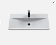 14159800 Hampton Apollo 800mm White Basin Lot of 4