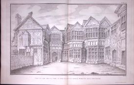 View Moreton Hall Cheshire Antique 216-Year-Old Large Copperplate-21-TR