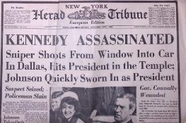 President Kennedy Assassinated Genuine the New York Tribune Newspaper-32.