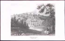 Nottingham Colwick Hall Antique 212 Years-Old Steel-Engraving-156