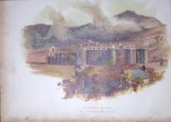 Holyrood Palace Edinburgh Scotland Antique Chromolithograph -2-TR