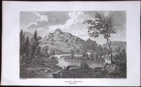 Newby Bridge Lake District Lancashire Antique 218 Years-Old Steel-Engraving-2