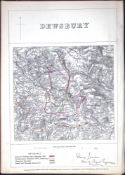 Dewsbury Yorkshire Boundary Commission 157-Year-Old Antique Map.
