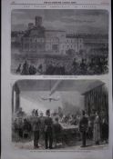 Irish Fenian Conspiracy in Ireland Rebels in Mountjoy Prison Dublin 1866 Woodcut.