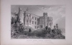 Cornwall Fowley Place House Antique 193 Years-Old Steel-Engraving-17