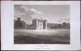 Lulworth Castle Dorsetshire Antique 223 Years-Old Georgian Steel-Engraving-176