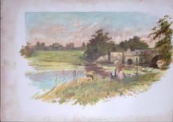 Blenheim Palace Antique Coloured Chromolithograph 14-TR