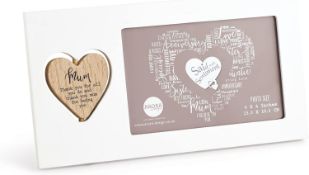 Mum Photo Frame, White, Photo Size 6 x 4 inches L2285 SKU - 4622