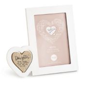 Daughter Photo Frame, White, Photo Size 6 x 4 inches L2287 SKU - 4624