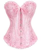 12 x Women's Basque Body Shaper Overbust Corset Top L27a SKU - 4599