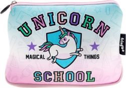 10 x Pencil Case Large Stationery Pouch Funny Cute Kids Unicorn Neoprene L10 SKU - 4616