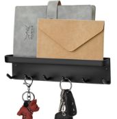 10 x Black Key Holders For Wall RRP £162.50 L2288 SKU - 4626