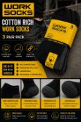 Work Socks Cotton Rich Ankle Socks – 5 Pair Pack | Cushioned Sole | UK 6–11 Unisex