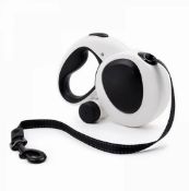5M (16FT) Retractable and Trimmable Dog Leash With Poop Bag Attachment