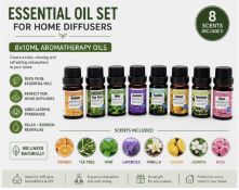 8pcs Essential Oil Set – 10ml Aromatherapy Oils for Diffuser, Humidifier & Relaxation