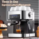 20-Bar Touchscreen Espresso Machine – Adjustable Strength, Powerful Steam Wand, Compact Design