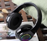 Wireless Bluetooth Headphones – Black Over-Ear Foldable Headset with HiFi Sound & Built-In Microp...