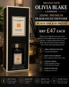 Brand New Olivia Blake 200ml Black Oak & Kumquat Premium Fragranced Diffuser | RRP £47