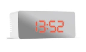 Jones Clocks Reflect Digital Alarm Clock In White RRP £21.99 L13b SKU-2352