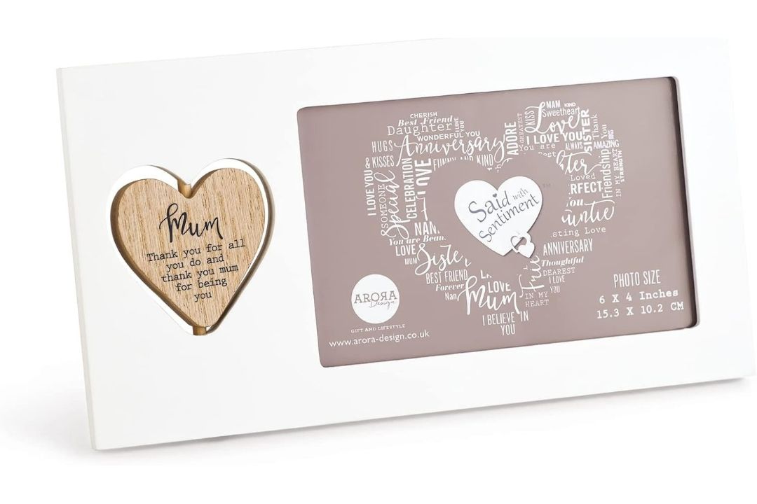 Mum Photo Frame, White, Photo Size 6 x 4 inches L18 SKU-4622 - Image 1 of 2