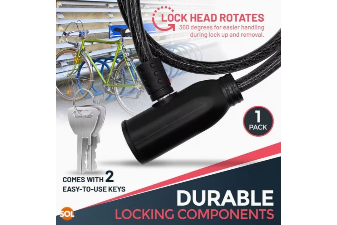 2 Pack Bike Lock Cable With Keys L1a SKU-4726 - Image 2 of 2