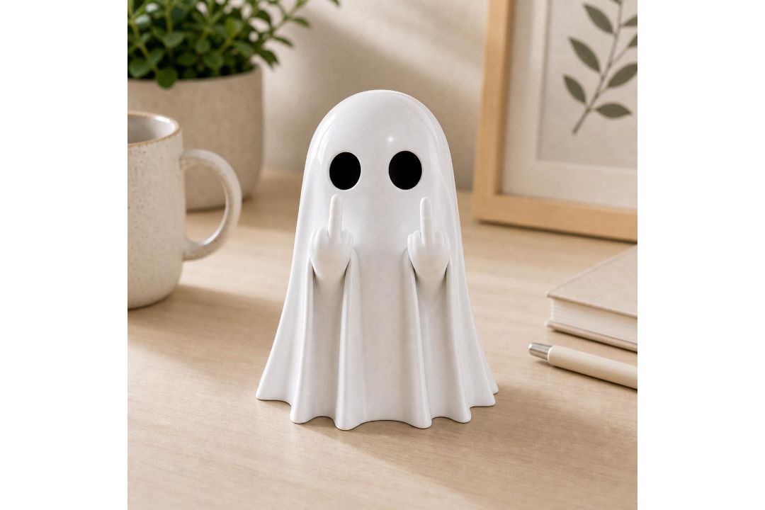 5 x Funny Finger Ghost Statue Halloween Resin Figurine L2392 SKU-4829 - Image 1 of 2