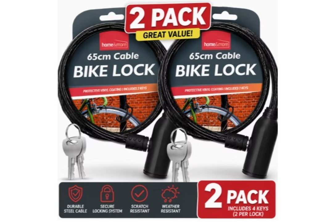 2 Pack Bike Lock Cable With Keys L1a SKU-4726 - Image 1 of 2