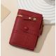 Women's Fashionable Multi-Zipper Clasp Short Wallet - Red L6b SKU-4730 - Image 1 of 2