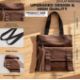Vintage Brown Backpack Detail Artwork 2D Flat Print Women's Tote Bag L12b SKU-4732 - Image 2 of 2