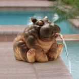 Hanna The Hippo African Decor Piped Water Feature L18 SKU-4614
