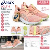 ASICS Jolt 4 Women's Running Trainers UK 4 Pink Peach Mesh New With Tags No Box