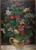 Haase-Jastrow, Kurt, Blumenstrauß, Öl, sig., 98 x 69