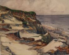 Hennemann-Bartsch, Helene, Hohes Ufer, Aqua, sig., 38 x 47