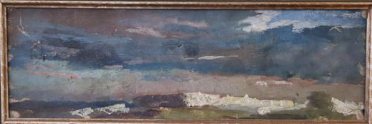 Büchsel, Elisabeth, Dünenlandschaft, Öl, sig., 13 x 41