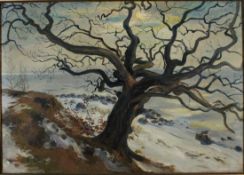 Büchsel, Elisabeth, Winter auf Hiddensee, Öl, mg, 49 x 69