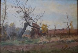 Eicken, Elisabeth v., Herbst, Öl, sign., 22 x 31