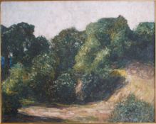 Burmester, Georg, Weg zum Stand, Öl, sig., 58 x 73