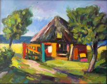 Behrbohm, Hans, Boddenhus, Acryl, sig., 40 x 50