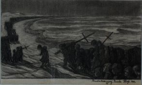 Flöeß, Paula, Kinderkreuzzug, Zeichn., sig., 22 x 39