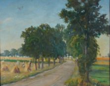 Facklam, Wilhelm, Ernte, Öl, sig., 40 x 50, Künstlerort Schwaan