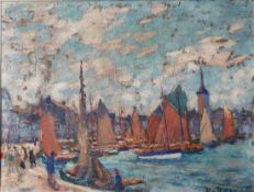 Kardorff, Konrad v., Regattatag, Öl, sig., 25 x 33