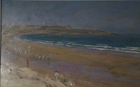 Arnheim, Clara, Strandspaziergang, Öl, sign. Hiddensoer Künstlerinnenbund (HKB), 25 x 39