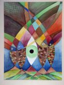 Abdel-Gawad, Ahmed, Prof. in Alexandria, Nationalpark, Mischt., sign., 46 x 34, Malgast in Wieck
