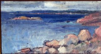 Büchsel, Elisabeth, Hiddensee, Öl, sign., 17 x 32