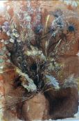Hahs, Erwin, Blumenarrangement, Mischt., sign., 70 x 47
