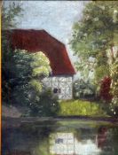 Eicken, Elisabeth v., Am Gut, Öl, Nachl., 36 x 24
