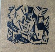 Feininger, Lyonel, Dorfkirche, Druck, sign., 18 x 19
